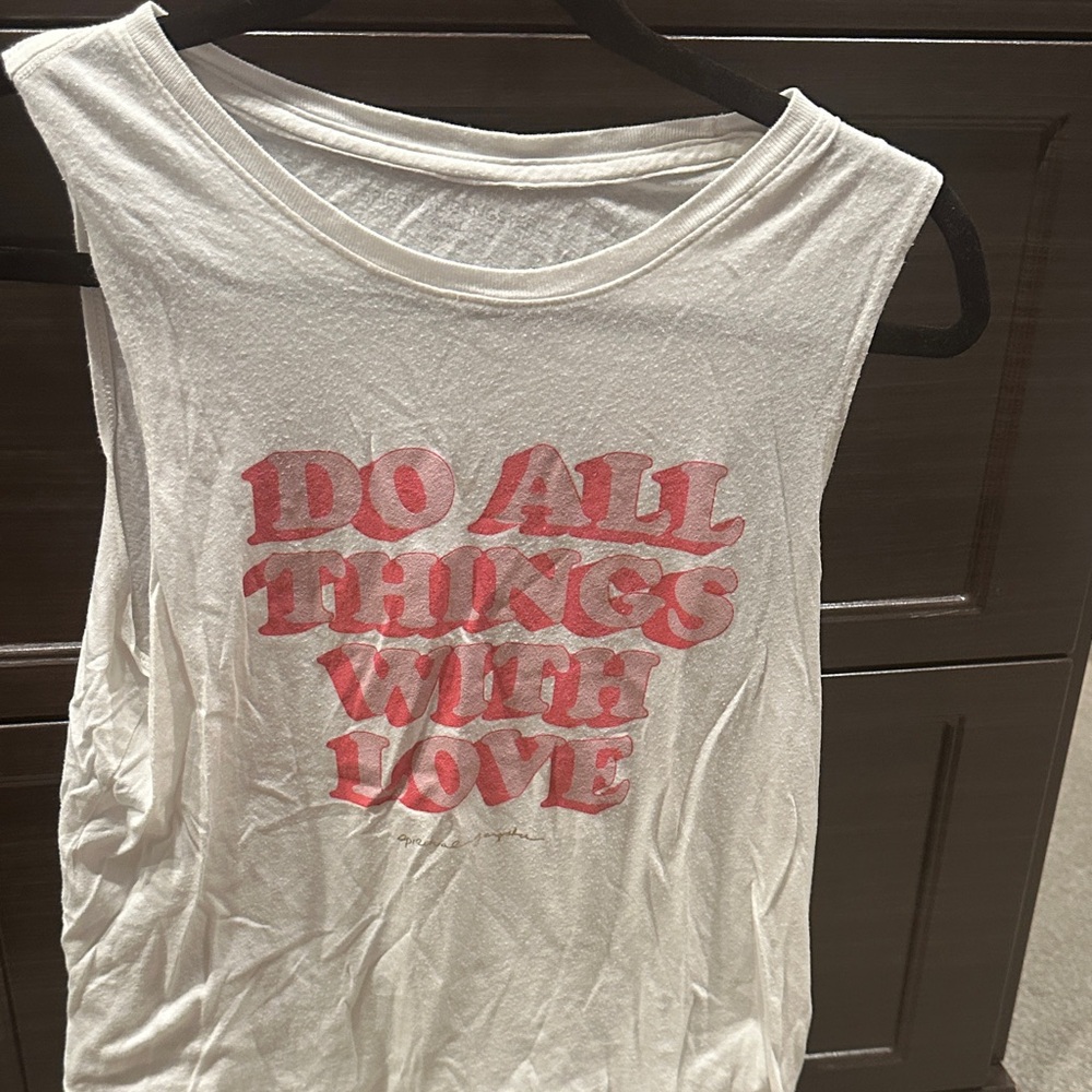 Spiritual Gangster White Tank Top with Red Graphic
